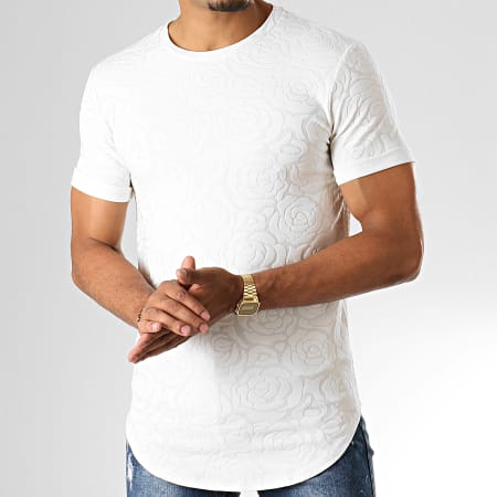 Uniplay - Tee Shirt Oversize 441 Blanc Floral