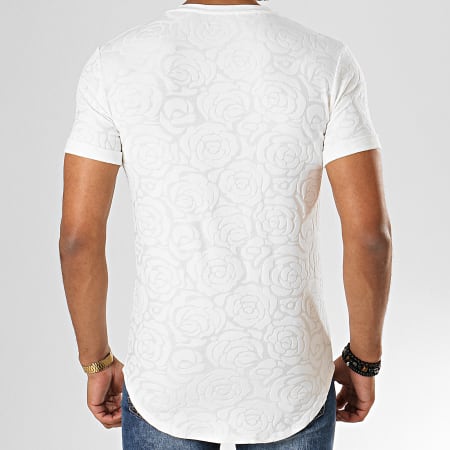 Uniplay - Tee Shirt Oversize 441 Blanc Floral
