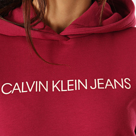 Calvin Klein - Sweat Capuche Femme 2308 Bordeaux