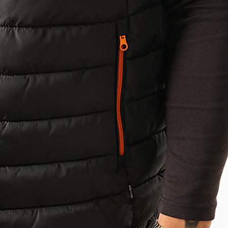 Only And Sons - Doudoune Sans Manches George Quilted Noir Orange