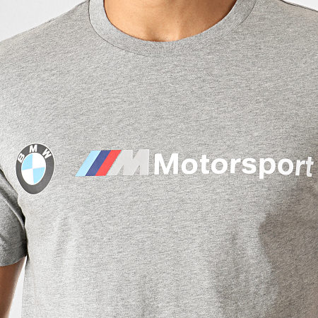 Puma - Tee Shirt BMW Motorsport Logo 595369 Gris Chiné
