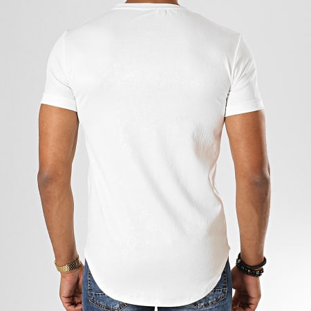 Uniplay - Tee Shirt Oversize Floral Bandana UY438 Blanc 