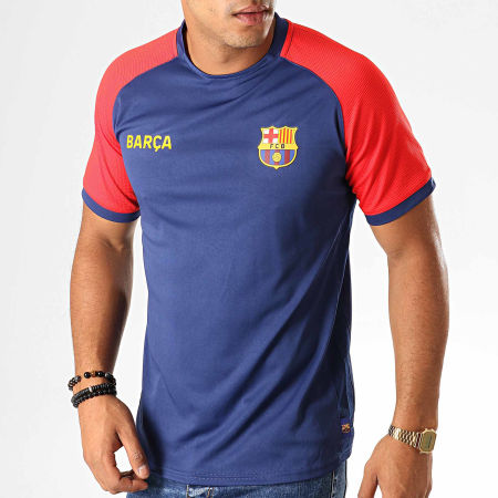 FC Barcelona - Tee Shirt De Sport Fan FC Barcelona B19010 Bleu Marine Rouge