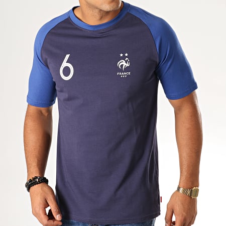 FFF - Tee Shirt Player Pogba N°6 F19008C Bleu Marine