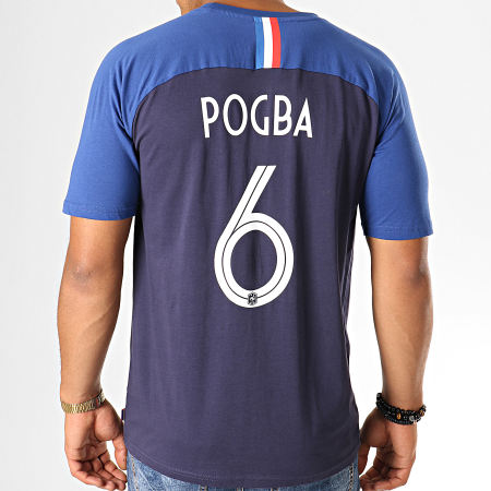 FFF - Tee Shirt Player Pogba N°6 F19008C Bleu Marine