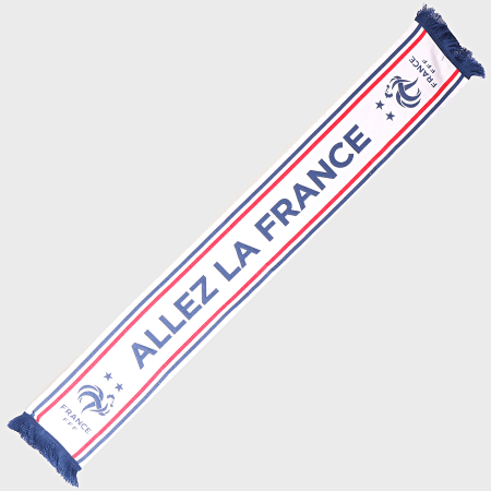 FFF - Echarpe Allez La France Blanc Bleu Marine