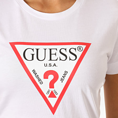 Guess - Tee Shirt Slim Femme W94I29-K19U1 Blanc