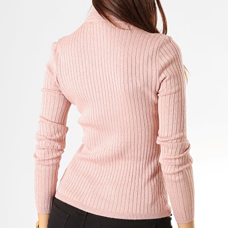 Only - Pull Femme Col Roulé Flora Rose