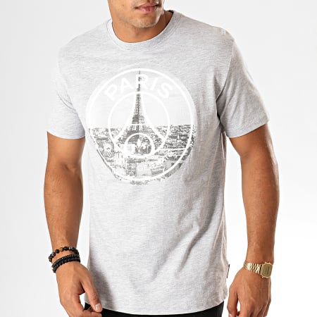 PSG - Tee Shirt Big Logo Tour Eiffel P13047 Gris Chiné