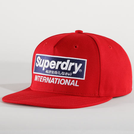 Superdry - Casquette Snapback International B-Boy Cap Rouge