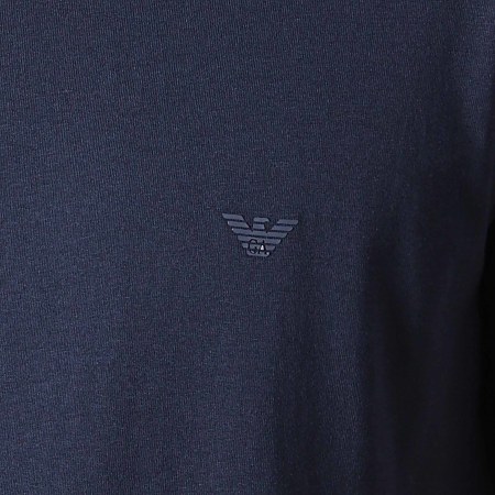 Emporio Armani - Lot De 2 Tee Shirts 111647-CC722 Bleu Marine Foncé Gris Chiné