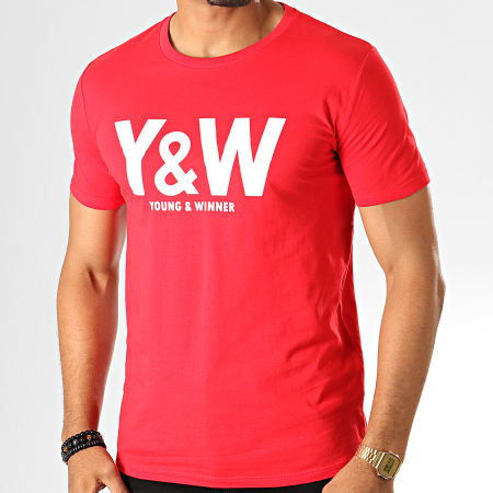 Y et W - Tee Shirt Logo Rouge Blanc
