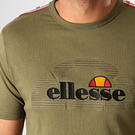 Ellesse - Tee Shirt A Bandes Acapulco SHC07415 Vert Kaki