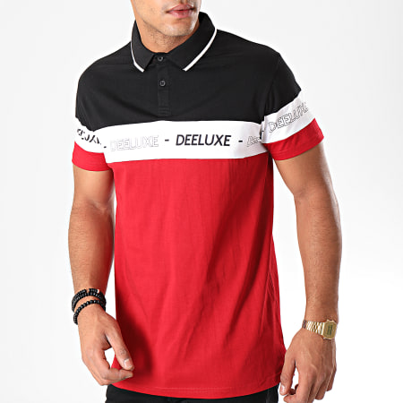 Deeluxe - Polo Manches Courtes Giovanni Rouge Noir Blanc