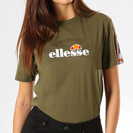 Ellesse - Tee Shirt Femme A Bandes Antalya SGC07471 Vert Kaki