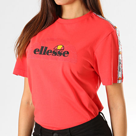 Ellesse - Tee Shirt Femme A Bandes Antalya SGC07471 Rouge