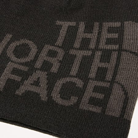 The North Face - Bonnet Réversible TNF Banner Noir Gris Anthracite