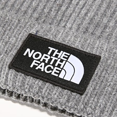 The North Face - Bonnet TNF Logo Box Cuf Gris Chiné