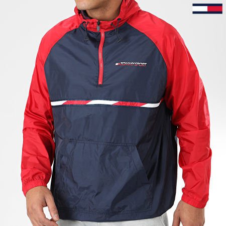 Tommy Hilfiger - Coupe-Vent Woven With Tape 0234 Rouge Bleu Marine Blanc