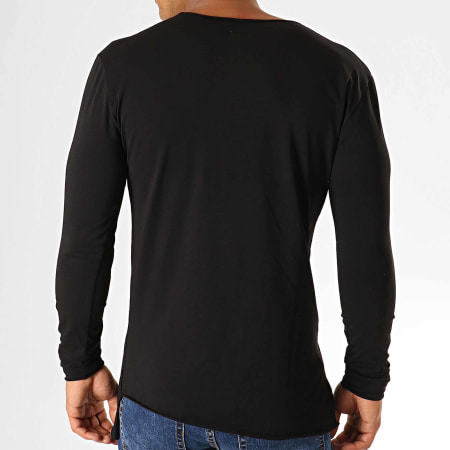 Ikao - Tee Shirt Oversize A Manches Longues F619 Noir