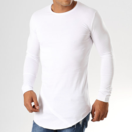 Ikao - Tee Shirt Manches Longues Oversize F652 Blanc