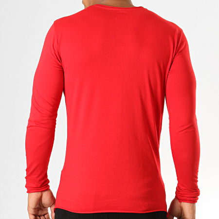 Ikao - Tee Shirt Manches Longues Oversize F652 Rouge