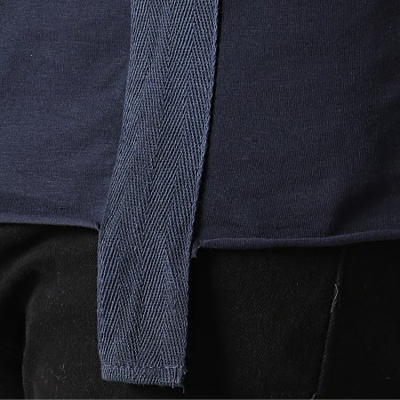 Ikao - Tee Shirt Manches Longues Oversize F620 Bleu Marine