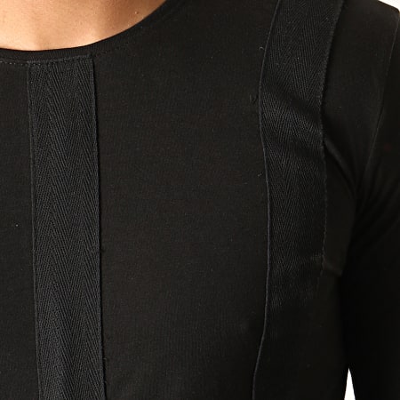 Ikao - Tee Shirt Oversize A Manches Longues F620 Noir