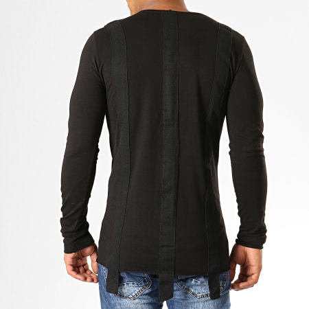 Ikao - Tee Shirt Oversize A Manches Longues F620 Noir