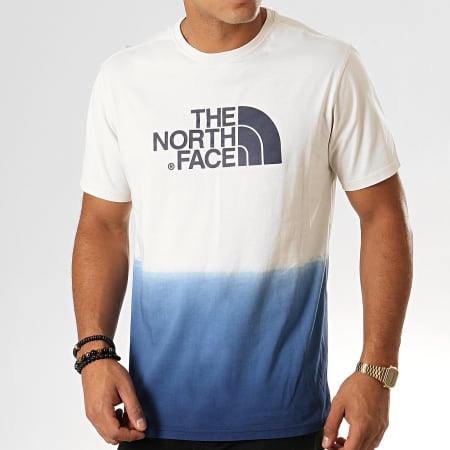 The North Face - Tee Shirt Dégradé Dip-Dye 3XZC Beige Bleu