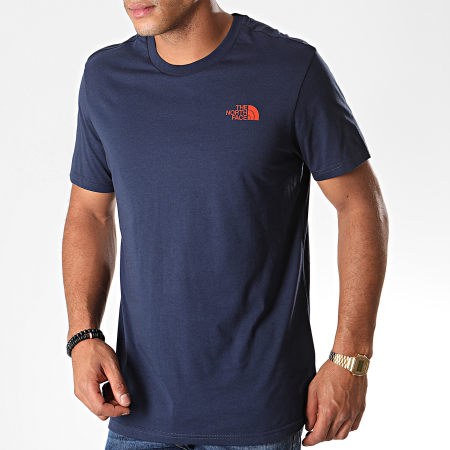 The North Face - Tee Shirt Simple Dome 2TX5 Bleu Marine Orange
