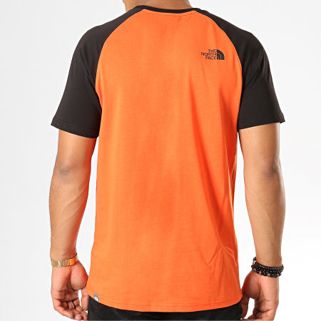 The North Face - Tee Shirt Raglan Easy 37FV Orange Noir