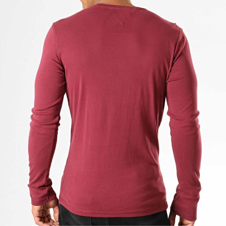 Tommy Jeans - Tee Shirt Manches Longues RIB 5089 Bordeaux