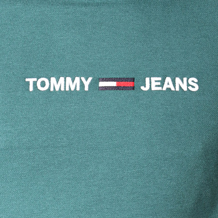 Tommy Jeans - Sweat Capuche Straight Logo 7030 Vert