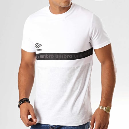 Umbro - Tee Shirt 729520 Blanc Gris Chiné
