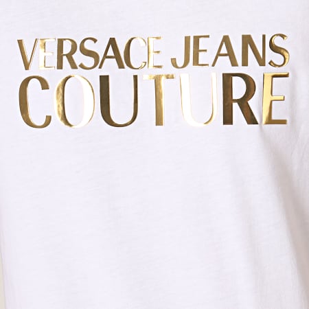 Versace Jeans Couture - Tee Shirt UUM600 B3GUB7M1-30288 Blanc Doré