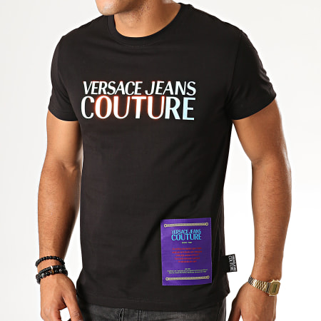 Versace Jeans Couture - Tee Shirt UUM600 Azure B3GUB7TB-30283 Noir Iridescent