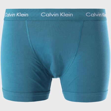 Calvin Klein - Lot De 3 Boxers Cotton Stretch U2662G Gris Turquoise Bleu Marine