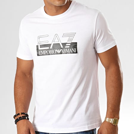 EA7 Emporio Armani - Tee Shirt 6GPT81-PJM9Z Blanc Argenté