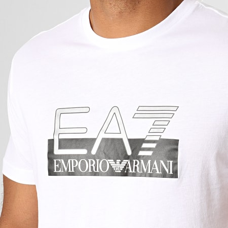 EA7 Emporio Armani - Tee Shirt 6GPT81-PJM9Z Blanc Argenté