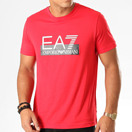 EA7 Emporio Armani - Tee Shirt 6GPT81-PJM9Z Rouge Argenté