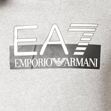 EA7 Emporio Armani - Sweat Capuche 6GPM17-PJ07Z Gris Chiné Argenté