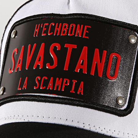 Hechbone - Casquette Trucker Plaque Savastano Noir Blanc