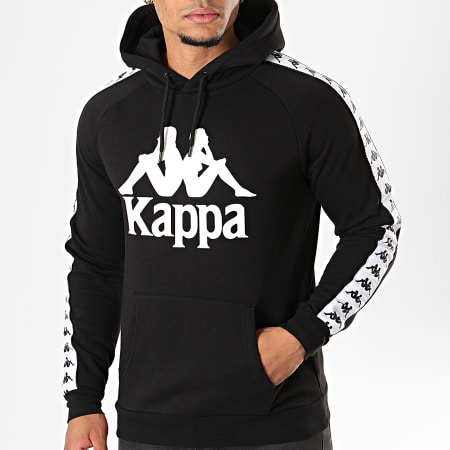 Kappa - Sweat Capuche Avec Bandes Authentic Hurtado Noir