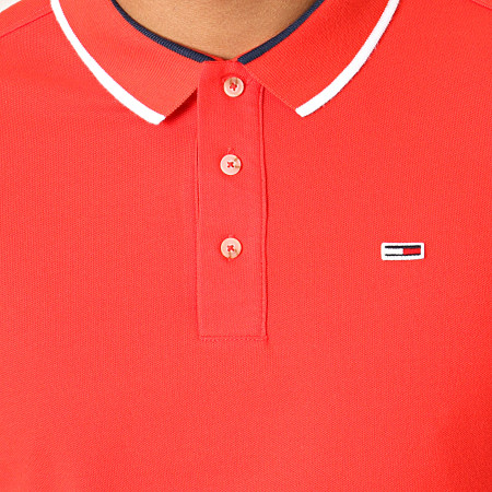 Tommy Hilfiger - Polo Slim A Manches Longues 6943 Rouge