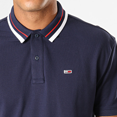 Tommy Jeans - Polo Manches Courtes Classics Tipped 7195 Bleu Marine