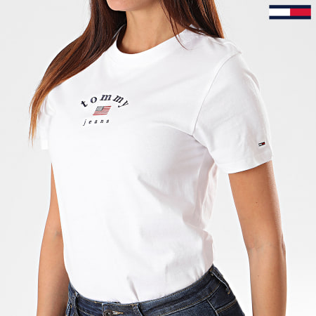 Tommy Hilfiger - Tee Shirt Slim Femme Essential Americ 7164 Blanc