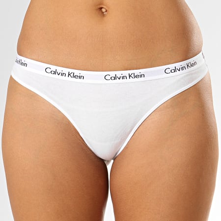 Calvin Klein - Lot De 3 Strings Femme QD3587E Noir Blanc