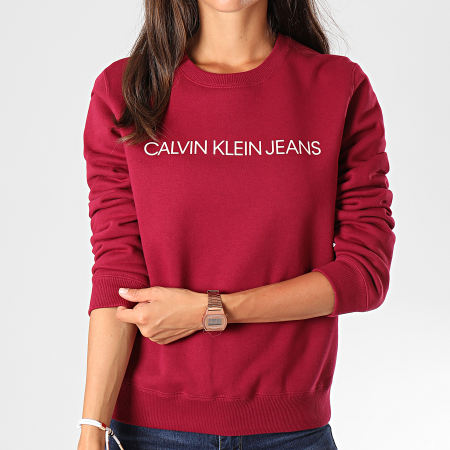 Calvin Klein - Sweat Crewneck Femme Institutional Regula 2483 Violet