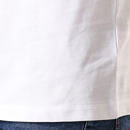 Calvin Klein - Tee Shirt Manches Longues Avec Bande Monogram Tape Back 3236 Blanc